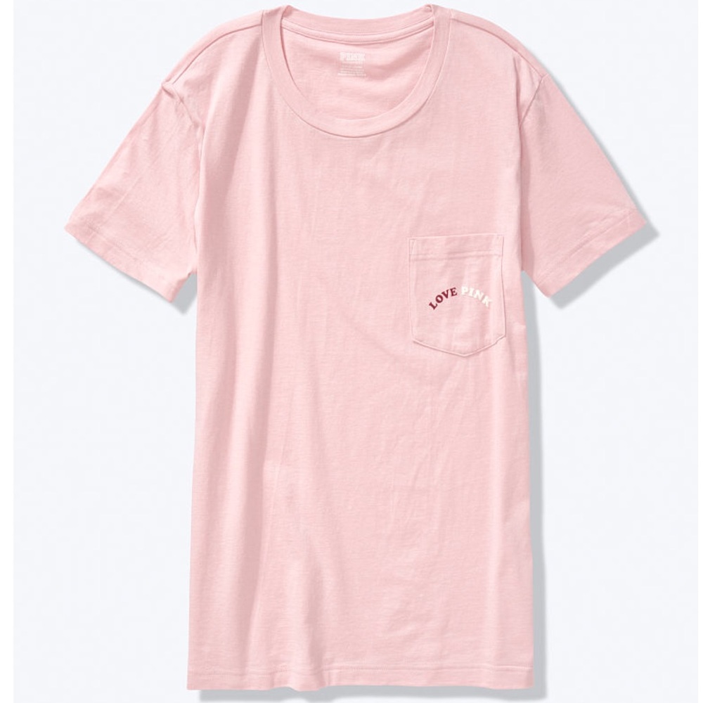 VS PINK SS CAMPUS TEE